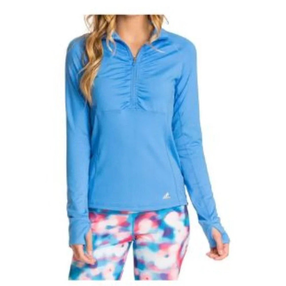 Adidas Women's Ultimate Running Half Zip Blue Size Medium - Picture 1 of 15